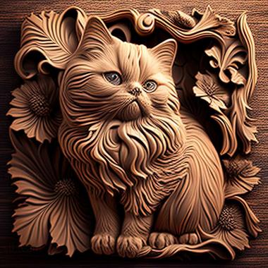 3D model Ragdoll cat (STL)